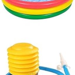 UJEAVETTE Inflatable Pool Kids Swimming Bathing Play Pool Rainbow & Air Pump-image-60