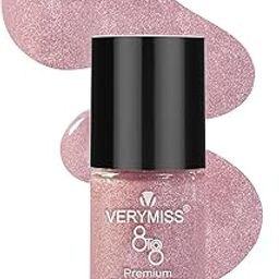 VERYMISS Premium Glitter Nail Polish 6ml | Smooth Application | Quick Drying | Paraben Free | Ultra Long Lasting Nail Paints - Pack of 1 (Blush)-image-75