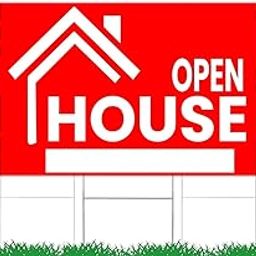 3X Single Sided 12x16 Inch Open House Signs for Real Estate Agent Supplies for Sale Sign with Stakes - Realtor Supplies for Sent Houses for Sale By Owner Yard Sign - Moving Sale Directional Signs Kit-image-34