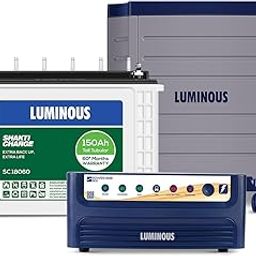 Luminous Inverter & Battery Combo (Power sine 800 Pure Sine Wave 700VA/12V Inverter with SC 18060 Tall Tubular 150Ah Battery + Trolley) for Home, Office & Shops-24