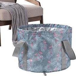 Pedicure Tub,18 * 28cm Foot Tub for Soaking Feet with Storage Bag, Portable Foot Spa Leg Massager for Pain Relief, Foldable Footbath Pail Soak Bucket for Home, Travel, Camping-image-1