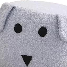 UJEAVETTE Ottoman Stool Cute Dog Chair Cartoon Footstool for Bedside Apartment Doorway Blue-image-13