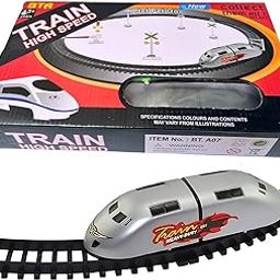 High-Speed Toy Train Set for Kids – Battery Operated with 180cm Circular Track & Signs – Educational Bullet Train Toy-image-67