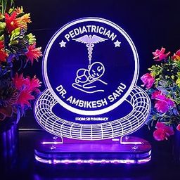 Kosgai Multicolor 3D LED Lamp - Customized Gift for Pediatrician With Personalized Name-1