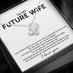 925 Sterling Silver Future Wife Pendant, To My Future Wife Necklace, Fiancee Jewellery For Couples-image-53