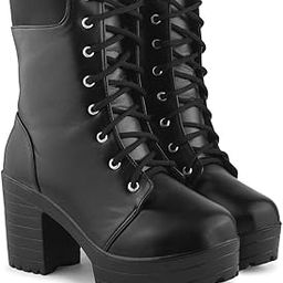 Women's High Chunky Heel Chelsea Ankle Boots Slip On Elastic Fall Short Booties with Zipper Shoes-16