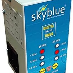skyblue Digital Cyclic Timer for Fogger, Hydroponics & Cooling Systems | Max Load 4 Amp 230VAC-10