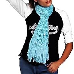 Sky Blue Crochet Knitted Quilted Neck Warmer Long Scarf Acrylic Wool Handwoven Handmade Band Bandana Bike-image-31