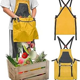 LapinPowUp Gardening Apron for women with Pockets and Harvesting Pouch Adjustable straps and shouldering Waterproof Canvas-image-19
