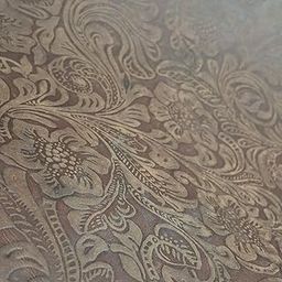Real Natural Leather Sheets - Tooled Lasts 10 Years - 45x60 CM / 18x24 Inches Vegetable Tanned Full Grain Goat Finished Skins Extra All 4 Sides Brown Tooled Leather (Western Flower), (3.5+ Feet)-image-7