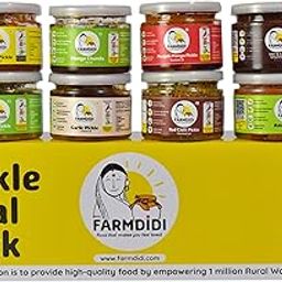 Farm Didi FarmDidi Nani's Special Pickle Trial Pack Of 8|Authentic Homemade Traditional Achar & Chutney|TV Featured|Spicy & Sweet Pickles|No Artificial Preservatives|Less Or No Oil|Sun-Dried Achar-image-58