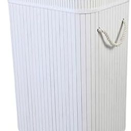 Bnf® Bamboo Laundry Basket Portable Storage Basket Bins for Bathroom Dorm College White|Home & Garden|Household Supplies & Cleaning|Laundry Supplies|Hampers-image-53
