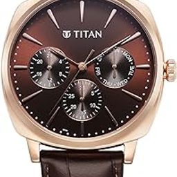 Titan Classique Suave Quartz Brown Dial Brown Leather Strap Analog Watch for Men-90189WL01/NT90189WL01-25