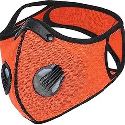 HEAVENGLOW Cycling Sports Anti Dust Activated Carbon Filter Half Face Mask Orange-13