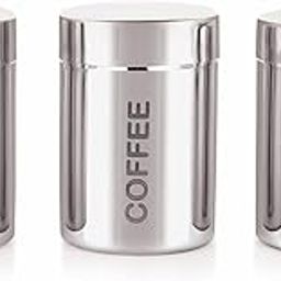ATROCK Stainless Steel Tea Sugar & Coffee Container Set of 3 Airtight, Kitchen Storage Canisters, Durable & Rust-Resistant for Home & Office Use | Tea Sugar Containers 700ml Each-4