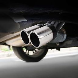 Ubervia Auto Exhaust Universal Car Styling Stainless Steel Curved Double Outlets Exhaust Tail Muffler Tip Pipe(Black) (Color : Black)-image-25