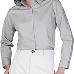 Women's 100% Cotton Regular Fit Full Sleeves Solid Formal Shirt | Formal Shirts for Women | Woman Formal Shirt | Stylish Shirts for Women-image-97