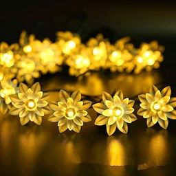 40LED Lotus Flowers String Home Decoration Lights for Indoor Diwali Christmas Tree Ganpati Navratri All Festival Decorations Light-26