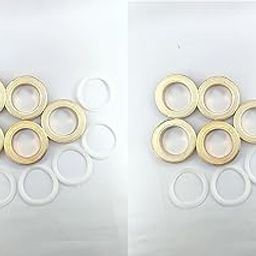 advancedestore (Pack of 10) Curtain Eyelet Rings with Back Lock(Gold) Brackets Suitable for a 1 inch Pipe-31