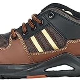 3686 Popcorn Mould Steel Toe Leather Safety Shoe Brown Color (11)-picture-42