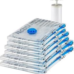 amazon basics Vacuum Compression Storage Bags with Hand Pump - 6-Pack (2 Jumbo, 2 Large, 2 Medium)-11