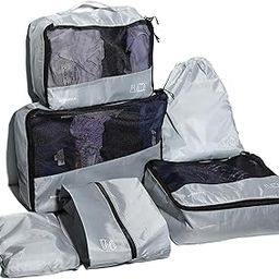 Pack of 6 Waterproof Packing Cubes for Travel Organizer Bag Set for Clothes, Luggage Organiser, Suitcase Organizer, Lightweight Compression Packing Cubes with Durable Zippers-image-45