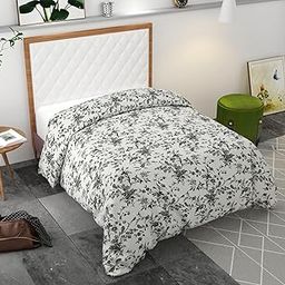 BELVOSTUM Glace Cotton Plain Duvet Cover Single Size | Blanket Cover Single Bed | Quilt Cover Single Bed with Zipper 140 GSM,90x60 Inches- (Black White)-image-84