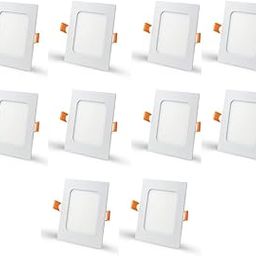 D Mak 15 Watt Ultra Slim Led Super Bright Square Shape Pop False Ceiling Panel Light (White, 6 X 6 Inches) - Pack of 10 Plastic-image-60