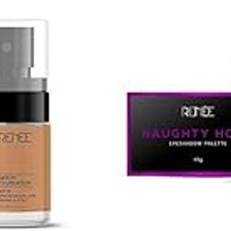 RENEE Face Base Serum Foundation -07 Regal 25 MlEyeshadow Palette, Long Lasting, High Pigmented Multicolor Eye Makeup with Mattes & Shimmers, Naughty Hour 15gm-4