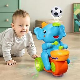 Goyal's Elephant Musician Toy with Levitation Ball on Nose Along with Dazzling Light Drum Sound Music and Elephant Sound-22