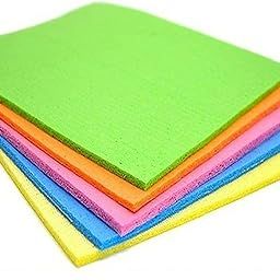 Super Absorbent Sponge Wipe Reusable Kitchen Cleaning Sponge, Easy to use, Multicolor & Biodegradable, Wet & Dry Cleaning Wipes for kitchen slabs, Appliances, Table, Gas stove, and Utensils Pack of 5)-18