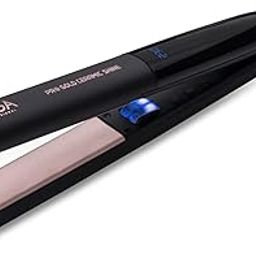 VEGA PROFESSIONAL Pro Gold Ceramic Shine Hair Straightener for Professional and Home Hair Straightening | Ceramic Floating Plates, Black (VPMHS-08)-42