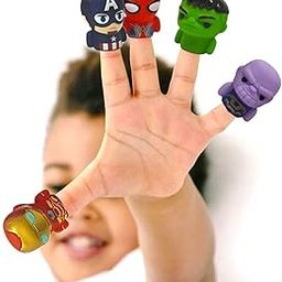 OMZEE 5 Pc Finger Puppet Set for Kids – 5 Superhero Characters | Plastic Finger Puppets for Storytelling, Roleplay & Fun | Age 5-7 Years-image-80