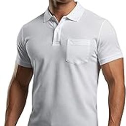 Half Sleeve Polo T-Shirt with Pocket for Men & Boys (Regular Fit, Collared Neck, Matty Fabric, Cotton, Coin Pocket)-image-73