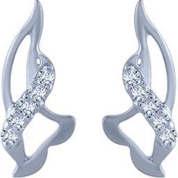 18k (750) White Gold and Diamond Stud Earrings for Women - 0.968 grams-image-88