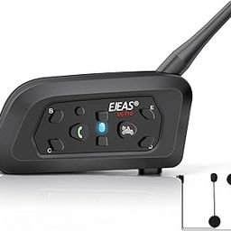 V6 Pro Helmet Intercom Communication System V6 Motorcycle Bluetooth On Ear Headphones Connect Up to 6 Riders 1200M V6 Pro(1 Pack)-58
