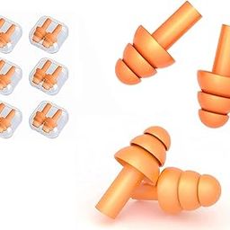 Likedesire Silicone Earplugs Noise Reduction Hearing Protection, Reusable Soft Ear Plugs for Sleeping, Snoring, Air Travel, Concerts, Construction Work and Motor Sports Racing (Two Pair)-17