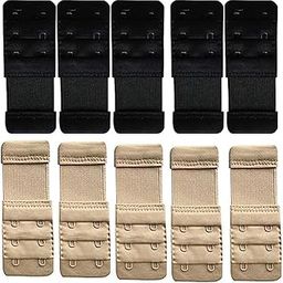 Present's Save Your Bra Increase Band Length-Bra Extensions Bra Hook Extender-2 Hook - 3 Rows with Extra Elastic (Pack Of 10)-picture-22