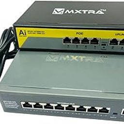 MXTRA 4 Port Fast Ethernet PoE 10/100Mbps Desktop PoE Switch | 4 PoE+ Ports @65W | 2 Uplink Ports | Sturdy Metal (RES-402N-42365W0002)-image-81