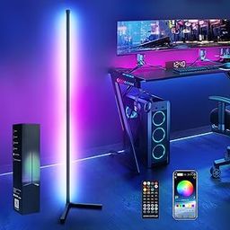 Comius Sharp 165 cm LED Corner Floor Lamp, RGB Floor Lamp with APP Control and Remote Control, Music Sync&16 Million Colours, Living Room Floor Lamp for Bedroom, Games Room & Party Decoration-image-30