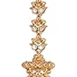 Antique Gold Plated Apeksha Maang Tikka Set with Peacock Design - Indian Maang Tika for Women Perfect for Ethnic occasion | Traditional Maang Tikka For Women-image-53