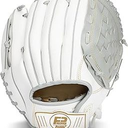 Franklin Sports Fastpitch Softball Glove - Field Master Fastpitch + Softball Mitt - Womens + Girls Righty Glove - Adult + Youth Baseball + Softball Gloves - Right Hand Throw - 10.5" - White + Grey-image-6