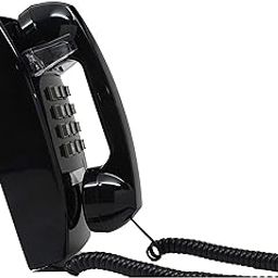 Wall Phone Single-line 2554 Traditional style analog telephone Black color. Must have Wall Jack for your installation-18