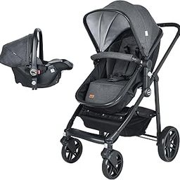 MOON Tres Baby Stroller - 3-in-1 Baby Carriage Travel System Convertible into Bassinet, Stroller & Car Seat - Lightweight Baby Trolley for 0m+ Infant, Up to 15kg - Dark Grey-20