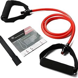 Resistance Bands with Handles, Single Resistance Bands, Exercise Bands with Handles, for Resistance Training, Physical Therapy, Home Workouts, Fitness, Pilates, Boxing Strength Training (20lbs)-picture-22