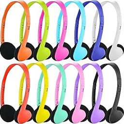 Kids Headphones Bulk for Classroom School 12 Pack Multi Colored,Class Set Headsets for Students School Classroom Boys Girls Children Toddler Baby Teens and Adults(12 Colors)-image-10