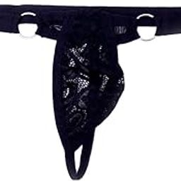 Men's 1-Pack lace Underwear G-String Thong T-Back Briefs Shorts Black | Clothing Shoes & Accessories | Mens Clothing | Underwear | 1 Piece of Briefs-picture-13