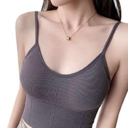 Dislove Present Camisole Bralette for Women Deep Cross Back Cami Wireless Crop Top Size 32 Till 34 . Color Pack of 1-image-18