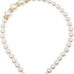 Designer White Pearl Beads with Stone Decoration Hair Band for Kids, Girls and Women/Beautiful White Pearl Headband for Women (Pack of 1)-image-24