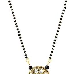 Mangalsutra for Women Traditional Black Beads Mangalsutra | Gold Plated Mangalsutra | Circle Charm Nallapusalu Chains for Women| Anniversary Gift for Wife Birthday Gift for Women & Girls-image-22